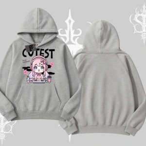 Kapşonlu Sweatshirt Cute Anime Gamer Girl Baskılı