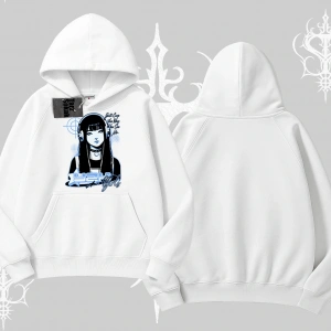 Kapşonlu Sweatshirt Cyber Y2K Anime Girl Street Sound Aesthetic
