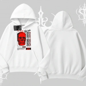 Kapşonlu Sweatshirt Deadly Dreams Skull Redcore Street Manifest