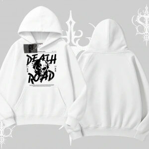Kapşonlu Sweatshirt Death Road Memento Mori Street Manifest