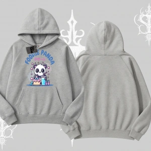 Kapşonlu Sweatshirt Foodie Panda Tatlı ve Sevimli Panda Baskılı