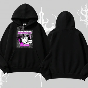 Kapşonlu Sweatshirt Games Schoolgirl Anime Baskılı