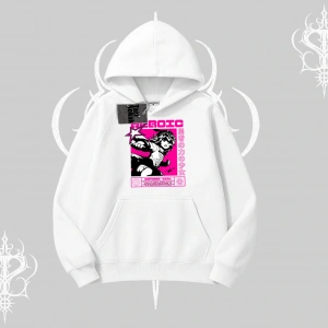 Kapşonlu Sweatshirt Heroic Anime Girl Japon Stil Grafik Baskılı