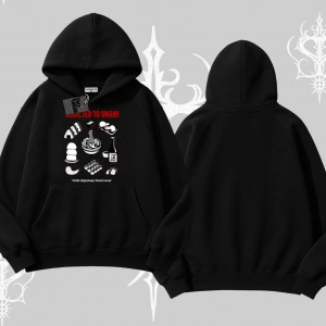 Kapşonlu Sweatshirt Japon Mutfağı Umami Temalı Baskılı
