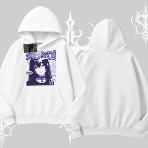 Kapşonlu Sweatshirt Neo Tokyo Girl Y2K Street Anime Aesthetic