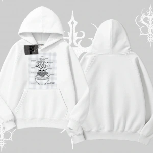Kapşonlu Sweatshirt Noodle Theory Hand Drawn Concept