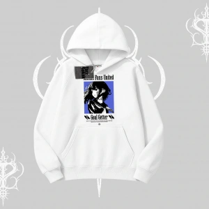 Kapşonlu Sweatshirt Oversize Anime Kız Baskılı