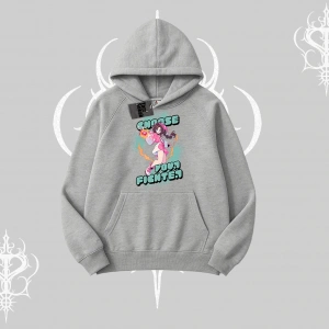 Kapşonlu Sweatshirt Oversize  Anime Kız Desenli Japon Stil