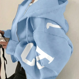 Kapşonlu Sweatshirt Polarlı Sweatshirt, Bol Kesim Kısa Ceket, Sonbahar/Kış, Üç Çeyrek  Model 5133