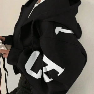 Kapşonlu Sweatshirt Polarlı Sweatshirt, Bol Kesim Kısa Ceket, Sonbahar/Kış, Üç Çeyrek  Model 5133