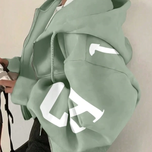 Kapşonlu Sweatshirt Polarlı Sweatshirt, Bol Kesim Kısa Ceket, Sonbahar/Kış, Üç Çeyrek  Model 5133