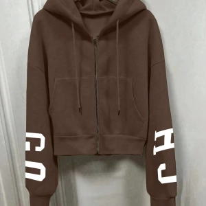 Kapşonlu Sweatshirt Polarlı Sweatshirt, Bol Kesim Kısa Ceket, Sonbahar/Kış, Üç Çeyrek  Model 5133
