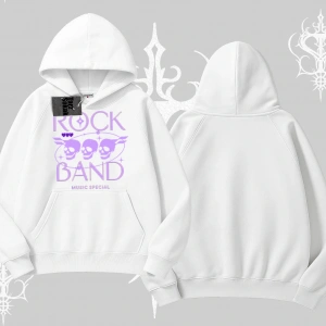 Kapşonlu Sweatshirt Rock Band Street Noise Culture