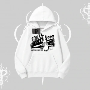 Kapşonlu Sweatshirt Skull Impact Bone Chilling Street Icon