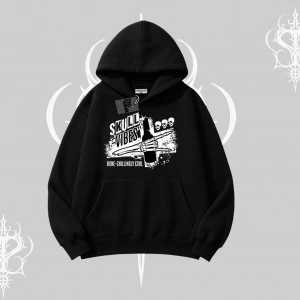 Kapşonlu Sweatshirt Skull Impact Bone Chilling Street Icon