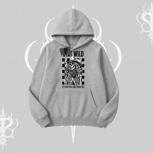 Kapşonlu Sweatshirt Stay Wild Rock Spirit Urban Riot