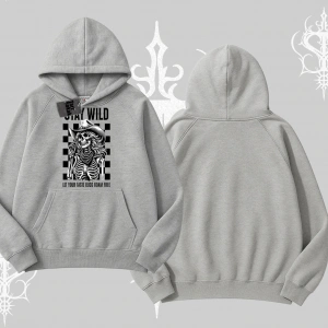 Kapşonlu Sweatshirt Stay Wild Rock Spirit Urban Riot