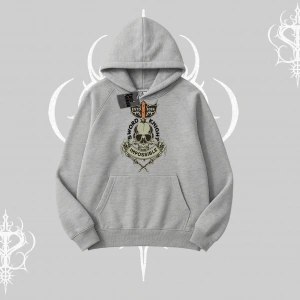 Kapşonlu Sweatshirt Sword Knight Skull Impossible Street Creed