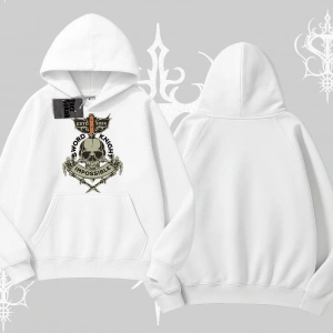 Kapşonlu Sweatshirt Sword Knight Skull Impossible Street Creed