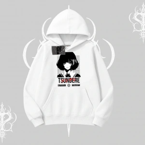 Kapşonlu Sweatshirt Tsundere Anime Japanese Style Baskılı