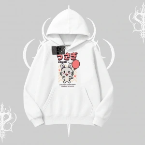 Kapşonlu Sweatshirt Usagi Kawaii Cute Heart Energy