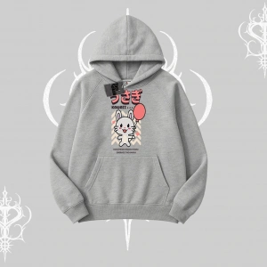 Kapşonlu Sweatshirt Usagi Kawaii Cute Heart Energy