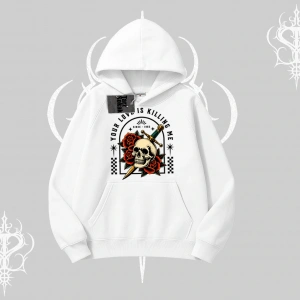 Kapşonlu Sweatshirt Your Love Is Killing Me Dead Romance