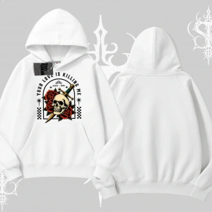 Kapşonlu Sweatshirt Your Love Is Killing Me Dead Romance