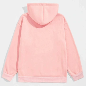 Kapüşonlu Sweatshirt Manfinity Hypemode Men Flower And Letter Graphic Pembe