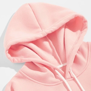 Kapüşonlu Sweatshirt Manfinity Hypemode Men Flower And Letter Graphic Pembe