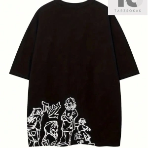 Karakter Tasarımlı Alfabe Baskılı Kadın Tişört