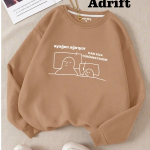 Karı Kıza Köstebek Sokak Trend Tasarım Harajuku/Gotik Bej