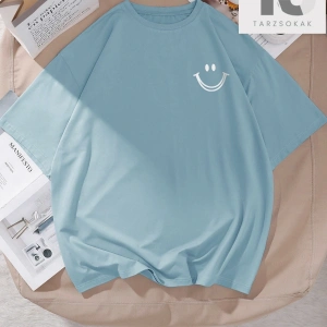 Karikatür Grafik Düşük Omuz Büyük Boy Tişört