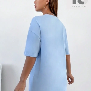 Karikatür Grafik Düşük Omuz Büyük Boy Tişört