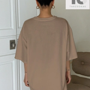 Karikatür & Slogan Grafikli Düşük Omuzlu Oversize Tişört