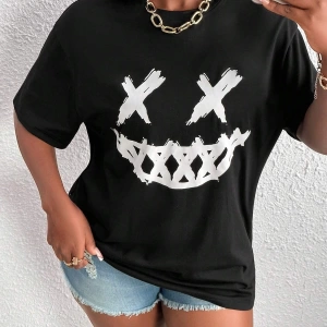 Karikatür ve Grafik tasarım Oversize T-shirt Cartoon/Letter serisi kod105