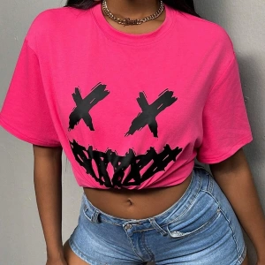 Karikatür ve Grafik tasarım Oversize T-shirt Cartoon/Letter serisi kod106
