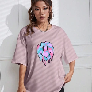 Karikatür ve Grafik tasarım Oversize T-shirt Cartoon/Letter serisi kod116