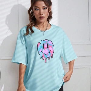 Karikatür ve Grafik tasarım Oversize T-shirt Cartoon/Letter serisi kod118