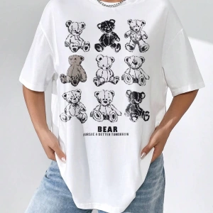 Karikatür ve Grafik tasarım Oversize T-shirt Cartoon/Letter serisi kod127