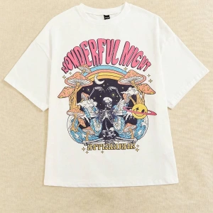 Karikatür ve Grafik tasarım Oversize T-shirt Cartoon/Letter serisi kod13