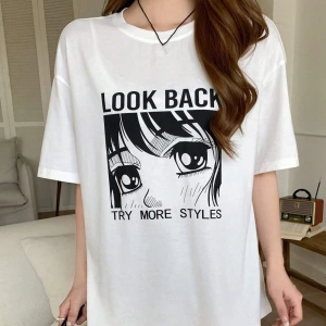 Karikatür ve Grafik tasarım Oversize T-shirt Cartoon/Letter serisi kod131