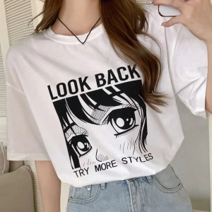 Karikatür ve Grafik tasarım Oversize T-shirt Cartoon/Letter serisi kod131