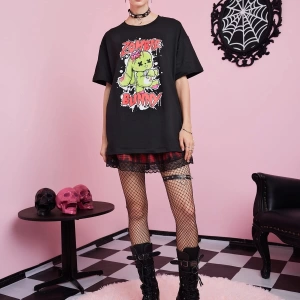 Karikatür ve Grafik tasarım Oversize T-shirt Cartoon/Letter serisi kod136