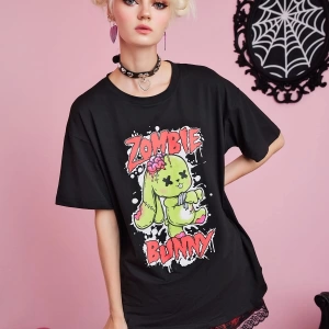 Karikatür ve Grafik tasarım Oversize T-shirt Cartoon/Letter serisi kod136