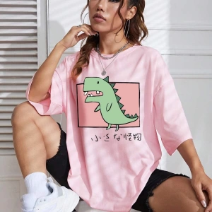 Karikatür ve Grafik tasarım Oversize T-shirt Cartoon/Letter serisi kod139