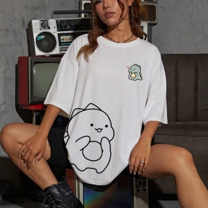 Karikatür ve Grafik tasarım Oversize T-shirt Cartoon/Letter serisi kod140