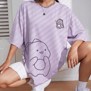 Karikatür ve Grafik tasarım Oversize T-shirt Cartoon/Letter serisi kod146