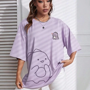 Karikatür ve Grafik tasarım Oversize T-shirt Cartoon/Letter serisi kod146