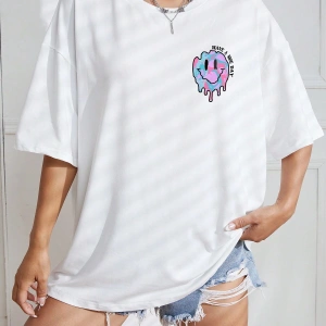 Karikatür ve Grafik tasarım Oversize T-shirt Cartoon/Letter serisi kod156